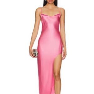 Fleur du Mal Pink Satin Slip Dress